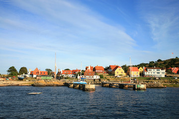 Fototapeta na wymiar Gudhjem na wyspie Bornholm, Dania