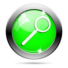 Metallic green glossy icon