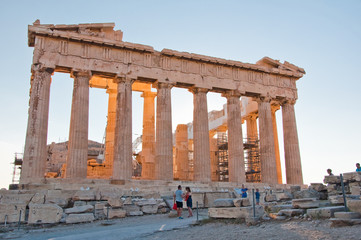 The Parthenon on the Athenian Acropolis, Greece.