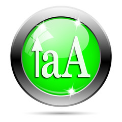 Metallic green glossy icon