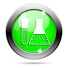 Metallic green glossy icon