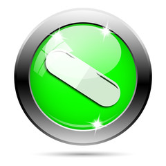 Metallic green glossy icon