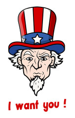 I want you - 4th of July Vector Illustration