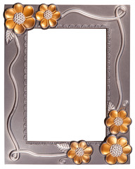 flower silver and gold frame