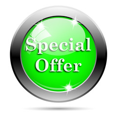 Metallic green glossy icon