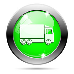 Metallic green glossy icon