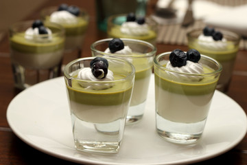 Green tea mousse