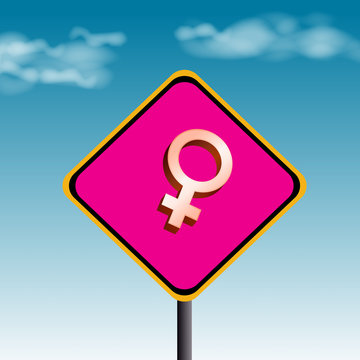 female-traffic sign