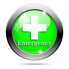 Fototapeta premium Metallic green glossy icon