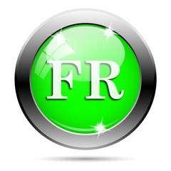 Metallic green glossy icon