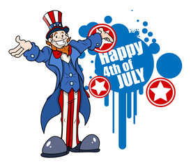 Uncle sam wishes Happy 4th of July