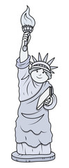 Cartoon Statue of liberty vector