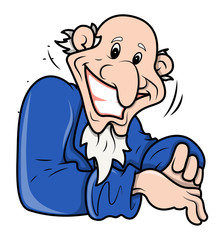 Funny Bald Uncle sam style Man vector