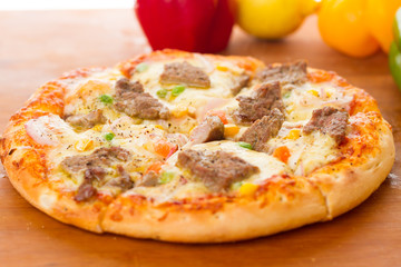 Beef pizza