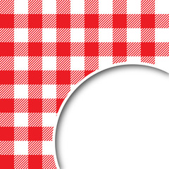 Retro tablecloth texture speech bubble