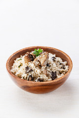 Wild mushrooms risotto with parsley and parmesan