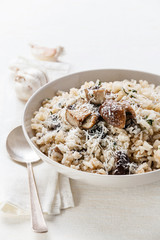 Wild mushrooms risotto with parsley and parmesan