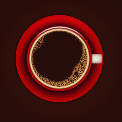 Red cup of coffee