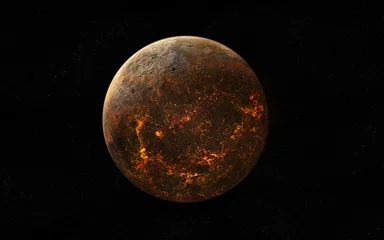 Foto op Plexiglas Covered in lava extraterrestrial planet © Lev