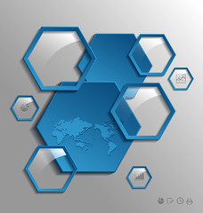 Fototapeta premium Stylized presentation,option template