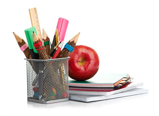 pencil box with school equipment