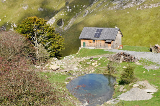 Mountain hut in the Pyrenees
