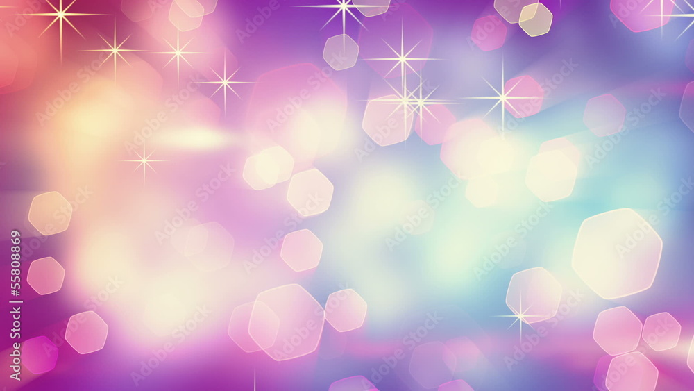 Poster delicate blinking bokeh lights loop