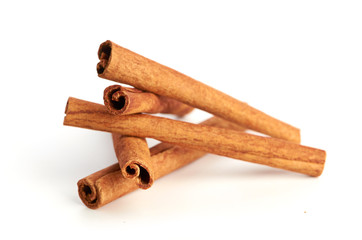 cinnamon isolated on white background