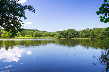 Idyllic scenery of the lake in Poland