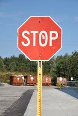 Stop sign along the road