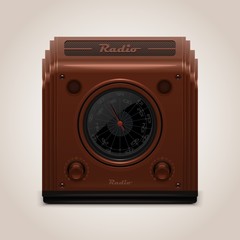 vector vintage radio