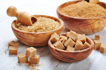 brown and white sugar