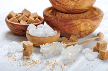 brown and white sugar