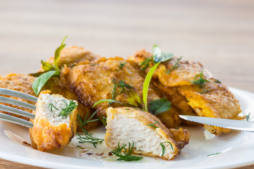 chicken fried in batter