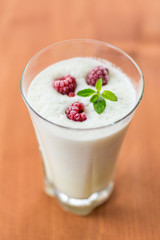 milk smoothie with fruit