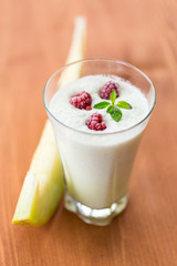 milk smoothie with fruit