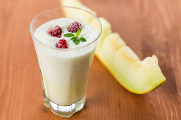 milk smoothie with fruit