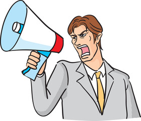 Fototapeta premium アメコミ-叫ぶ