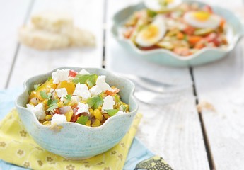 corn salad with feta