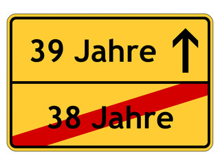 Obraz premium 39. Geburtstag