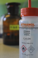 Bottle of Ethanol in genetic lab