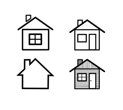 Different vector home icons.