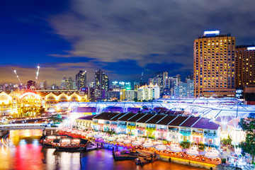 Fototapeta premium Singapore night at night