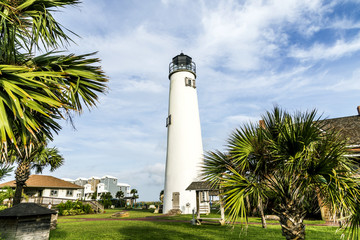 Lighthouse on the Gulf of Mexico in Eastpoint