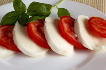 mozzarella tomato basil