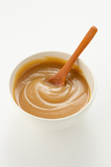 Caramel sauce in bowl