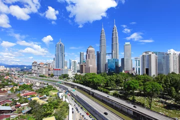 Peel and stick wall murals Kuala Lumpur Kuala Lumpur skyline