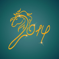 New Year symbol of horse