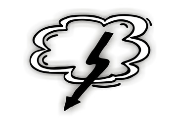 Gewitterwolke mit Blitz...