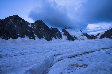 Aube sur le Glacier Blanc